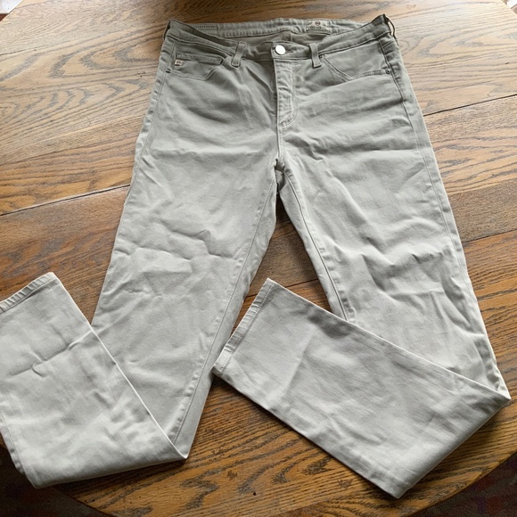 AG ADRIANO GOLDSHMIED Prima cigarette leg beige soft stretch pant/29R